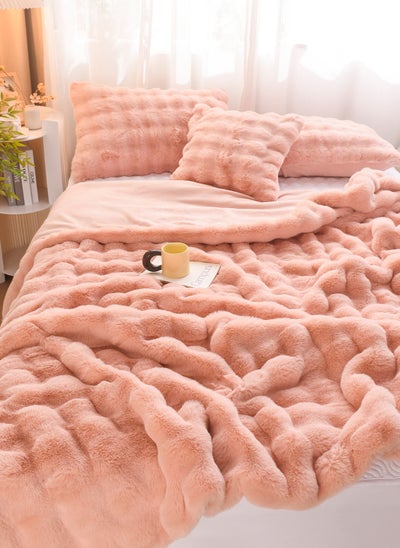 Buy Winter Blanket,Thickened Double-Sided Plush Blanket,Bedroom Throw Blanket,Soft Warm Rabbit Fleece Throw Blanket in UAE