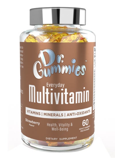 اشتري مكمل غذائي متعدد الفيتامينات للبالغين من Dr Gummies Everyday، حلوى جيلاتينية مع مضادات الأكسدة، 60 قطعة في الامارات