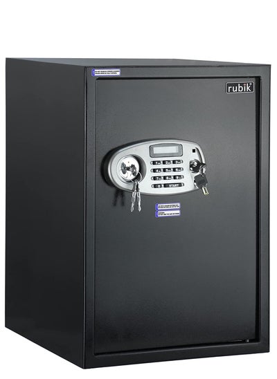 Buy Safe Box Large For Home Office with Dual Security Unlock using Key and Digital Combination Lock Size 50x35x30cm in UAE