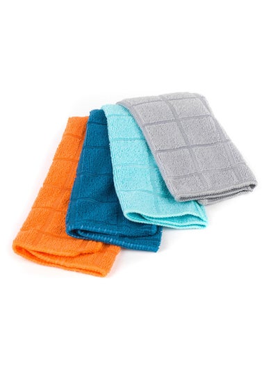 Buy Microfiber Cleaning Cloths: Streak-Free Shine, Safe For Surfaces: Electronics, Glass, Kitchen, Bathroom And  Multipurpose Use(4 Pack) in UAE