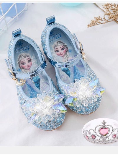 اشتري Girls Soft-soled Leather Crystal Shoes في الامارات