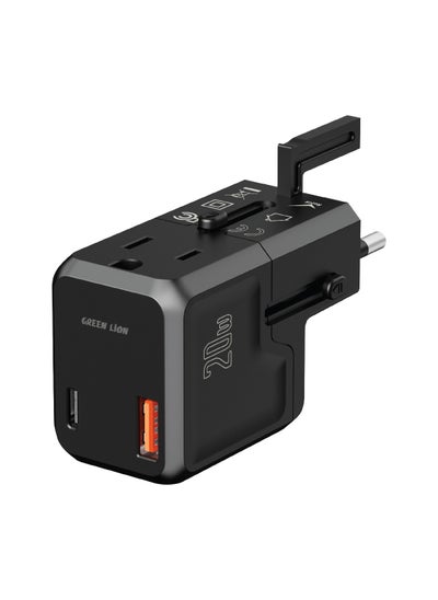 Buy Mini Travel Adapter PD 20W Fast Charging - Black in UAE