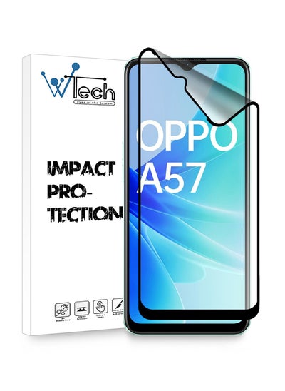 Buy 9D Matte Ceramic Full Coverage Screen Protector For Oppo A57 4G 6.56 Inch Clear/Black in Saudi Arabia