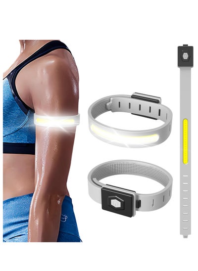 اشتري LED Night Running Light Body Wearable, for Walking Hiking Cycling Camping Outdoor, Safety Lights Gear for Men Women Kids Dogs, Adjustable Rechargeable Light up Bands for Walkers Runners في السعودية