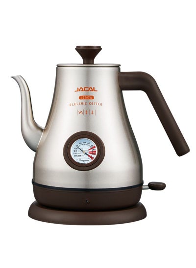 Buy Stainless Steel Electric Kettle with Thermometer 1L 1350W in UAE