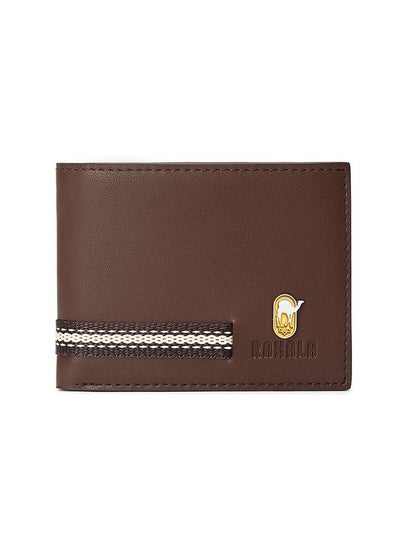 Buy RA106 Genuine Leather Multiple Card Slots Casual Bifold Wallet - Brown in Egypt