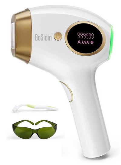 Buy BoSidin Newest Permanent Hair Remover At Home, Upgraded High Energy Levels Laser Hair Removal For Women And Men, 999K Flashes Effective And Safe For Whole Body in UAE