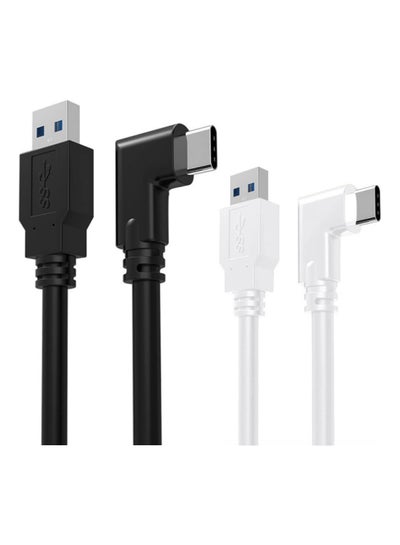 اشتري 【2PACK】USB C Cable 16ft(5M) Nylon Braided, Compatible for Oculus Link Cable USB 3.2 Gen1 USB A to C, High Speed Data Transfer & Fast Charging Cable Compatible for Quest 2 or Quest 1 (16FT 2-PACK) في السعودية