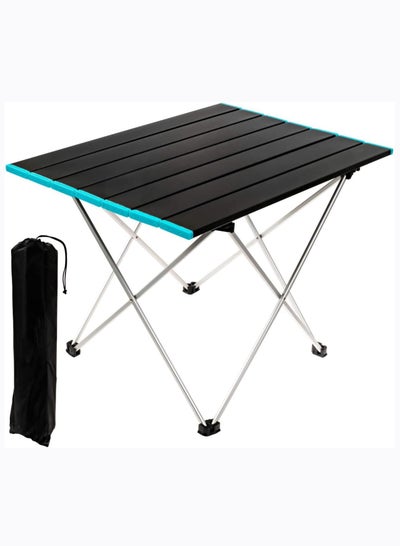 Buy Portable Camping Table - Ultralight Small Folding Table with Aluminum Table Top and Carry Bag, Beach Table for Outdoor, Picnic, BBQ, Cooking, Home Use (Size S) in Saudi Arabia