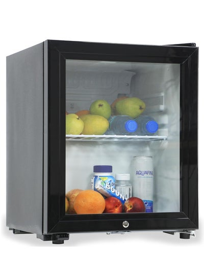 Buy 40L Hotel Mini Fridge with Glass Door & Key Lock, Compressor Based AC-220V Beverage Refrigerator Cooler for Food Drinks Skincare Great for Home Office Hotel in UAE