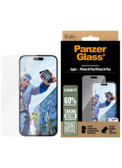 Buy PanzerGlass® Screen Protector for iPhone 16 Plus | Classic Fit in UAE