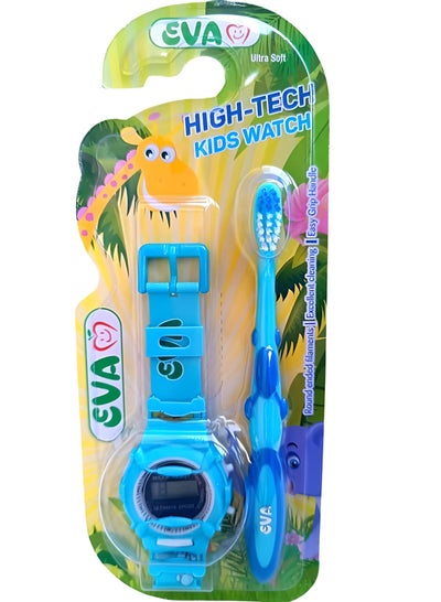 Buy Tooth Brush with a Kids Watch - Blue in Egypt