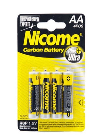 4 Piece R6P 1.5V AA Carbon Battery price in UAE | Noon UAE | kanbkam