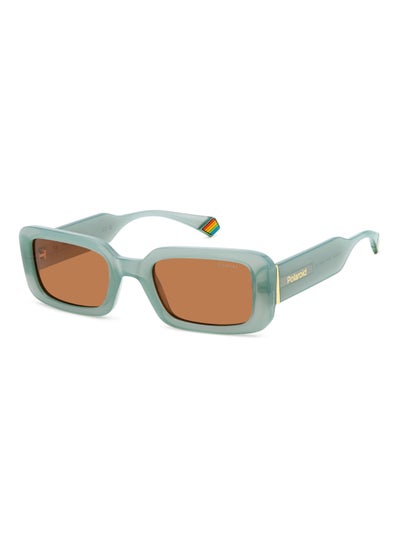 Buy Women's Polarized Rectangular Shape Metal Sunglasses Pld 6208/S/X Brown 34 - Lens Size: 34.1 Mm - Green in Saudi Arabia