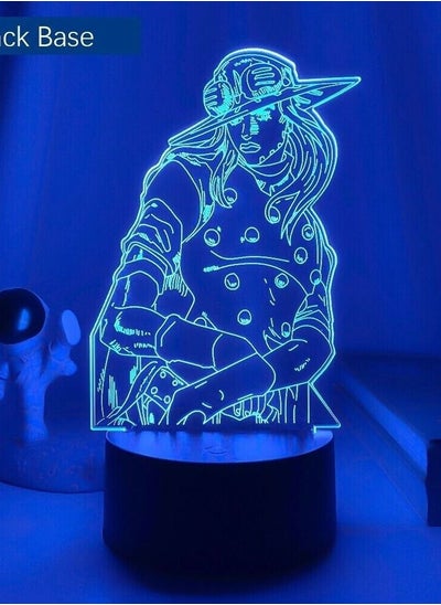 اشتري 3D Light Anime JoJo Bizarre Adventure Gyro Zeppeli Usb Battery Room Table Decor في الامارات