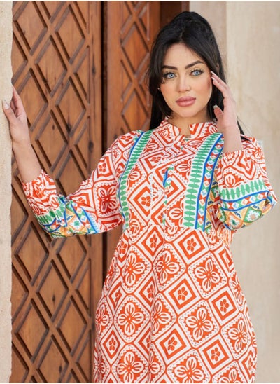 Buy Jalabiya with a wonderful and distinctive design/cotton in Saudi Arabia