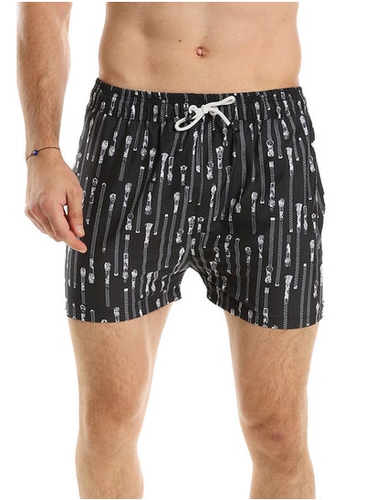 Buy Zipper Pattern Soft Swim Short in Egypt