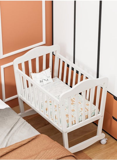 Buy Small Wooden Baby Bed 92 x 61.5 x 86.5 cm in Saudi Arabia