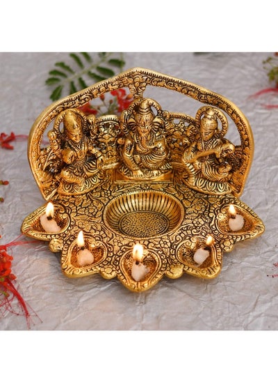 اشتري Laxmi Ganesh Saraswati Idol Diya Oil Lamp Deepak في الامارات