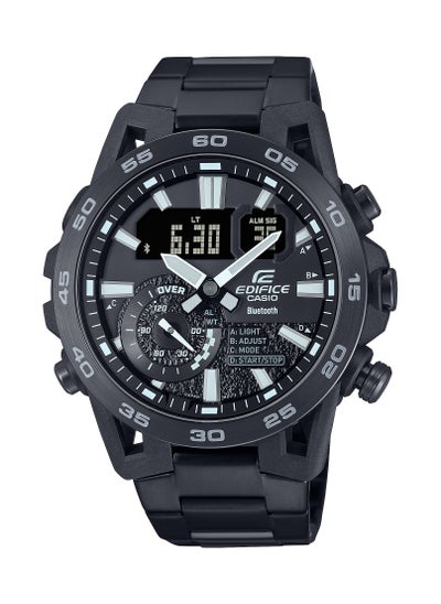 Buy Edifice Analog+Digital Stainless Steel Men's Watch ECB-40BK-1A in UAE