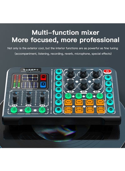 اشتري M6 Podcast Microphone Sound Card - DJ Mixer - Live Sound Card for Streaming - Audio Mixer for Streaming, Gaming, Recording, Singing, Tiktok, YouTube, PC, Computer في الامارات