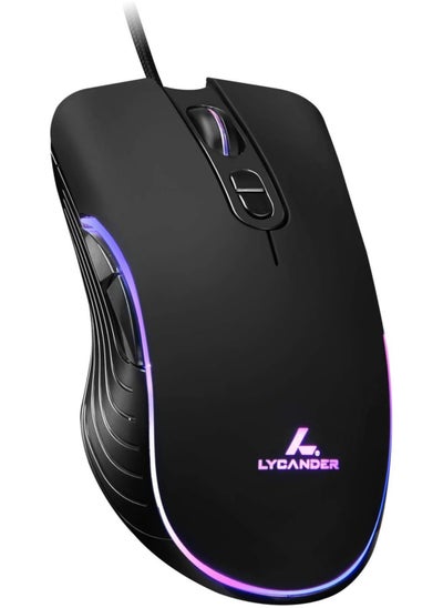 Buy LMC380 Gaming Mouse - Optical Sensor 6,400 DPI - Braided Cable in Egypt