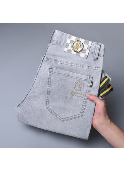 اشتري New Slim Fit Mens Stretch Denim Jeans for Summer LYC2319 في السعودية