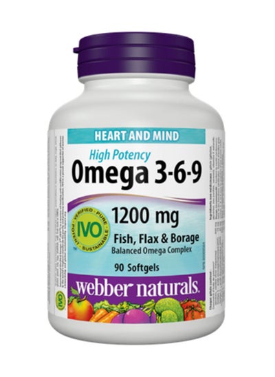 Buy WEBBER NATURALS  OMEGA 3-6-9 1200MG 90SG in UAE