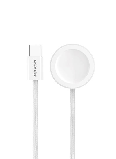 Buy iWatch charger- USB C to wireless charger - White in UAE