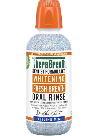 Buy Whitening Fresh Breath Oral Rinse, Dazzling Mint, 473 ml in UAE