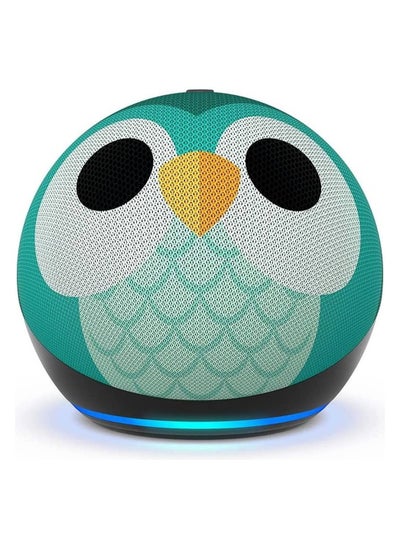 اشتري Echo Dot Kids 5th Gen supports Alexa a new design an account equipped with a parental control system in the shape of a dragon the fifth generation a recent version(Owl) في الامارات