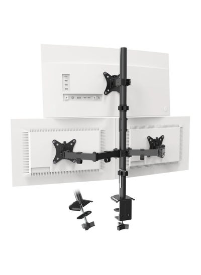 Buy Triple Monitor Adjustable Desk Mount 15"-33" VESA Compatible Stand Z033 in Egypt