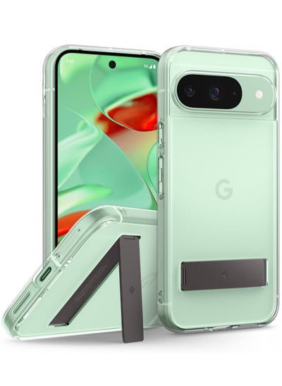 Buy Capella Kickstand for Google Pixel 9 Case / Pixel 9 PRO Case Cover [Built-in Kick Stand] Military Grade - Clear Charcoal Gray in UAE