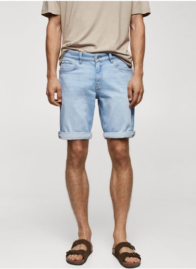 اشتري Light Wash Denim Shorts في السعودية