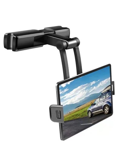 Buy Tablet Holder for Car 360 Rotatable and Retractable Adjustable Car Phone Holder Back Seat Road Trip Essentials for 4.7-12.9 Inch in UAE