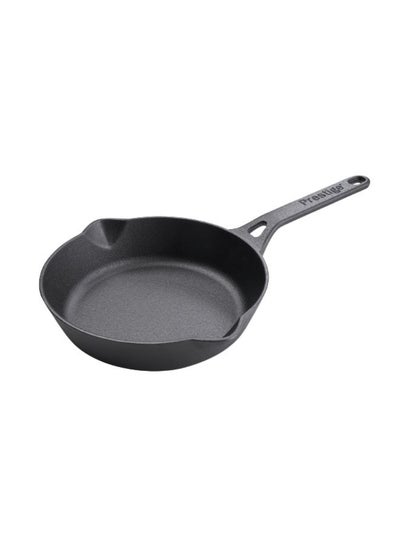 اشتري Prestige Cast Iron Fry Pan 20 cm | Cast Iron Skillet | Induction Frying Pan | Iron Fry Pan |  Pre-Seasoned Cast Iron Cookware PR48888 في الامارات