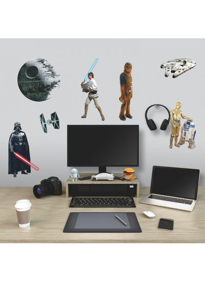 اشتري RoomMates RMK1586SCS Star Wars Classic Peel and Stick Wall Decals 1.5 " x 1.25 " to 9 " x 9 " في الامارات