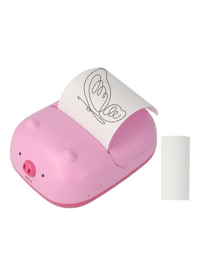 Buy Portable USB Bluetooth Connection Thermal Receipt/Photo Printer Pink in UAE