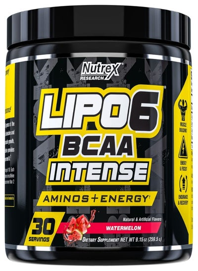 اشتري Lipo 6 Bcaa Intense Amino + Energy 30 Servings Watermelon 259.5 Grams في الامارات