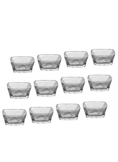 Buy Set of 12 multi-use square glass bowls in Saudi Arabia