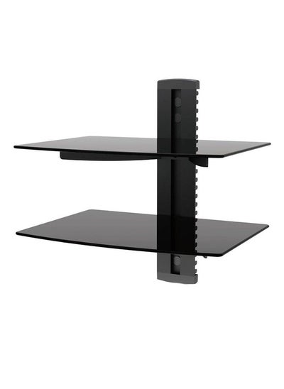 اشتري 2 Tier Component Shelf Wall Mount Black For Below 32 Inch في السعودية