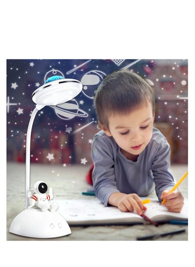 Buy Astronaut Desk Lamp, Star Projector Galaxy Night Light, Astronaut Cute Small Desk Lamps with USB Charging Port, Eye-Caring Study Table Lamp for Boys Bedroom, Gifts for Christmas, Birthdays in UAE