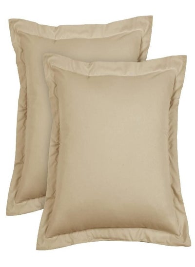 اشتري PHF Euro Sham Covers 26 x 26 Inch, Set of 2 Washed Microfiber Euro Pillow Covers, Wrinkle & Fade Resistant Square Cushion Covers European Pillow Shams(26"x26", Khaki) في الامارات