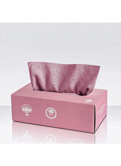 اشتري Disposable Microfiber Cleaning Towels - Box 20 Pcs (Pink) في الامارات