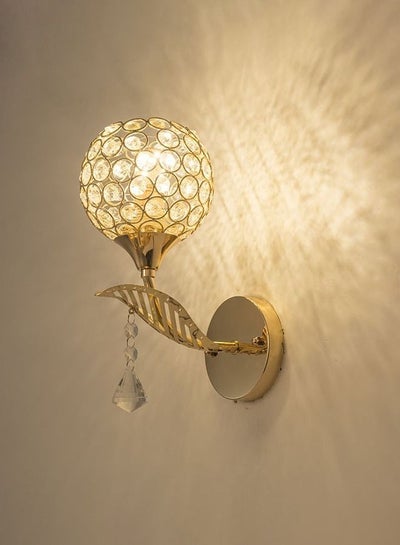 Buy Modern Gold Wall Lighting, Creative Crystal Hanging Pendant Wall Lamp,Warm White in UAE