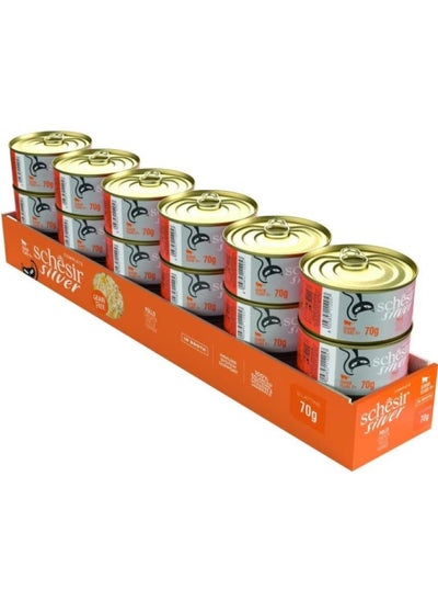 Buy Schesir Silver Chicken in Broth Canned Cat Food - 70 g 12 pc in UAE