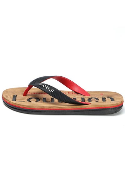 Buy Men's New beach Anti-skid Flip-flops Khaki in UAE