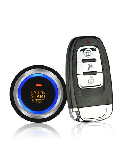 Buy Keyless Entry System with Remote Control Engine Start Car Alarm Push Start and Stop Button PKE Central Locking Automation in Saudi Arabia