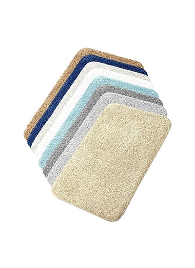 Buy Cotton Plain Design Anti Skid Bath Mat Assorted colour 50 x 80 cm CN BM50X80PL in Saudi Arabia