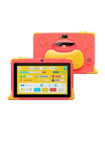 Buy H1 Android Kids Tablet 7-Inch IPS Display 6GB RAM 128GB Wi-Fi Red - International Version With Free Gift in Saudi Arabia